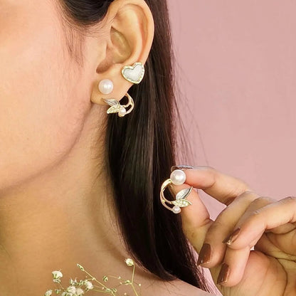 PEARL LEAF ELEGANCE EARRING