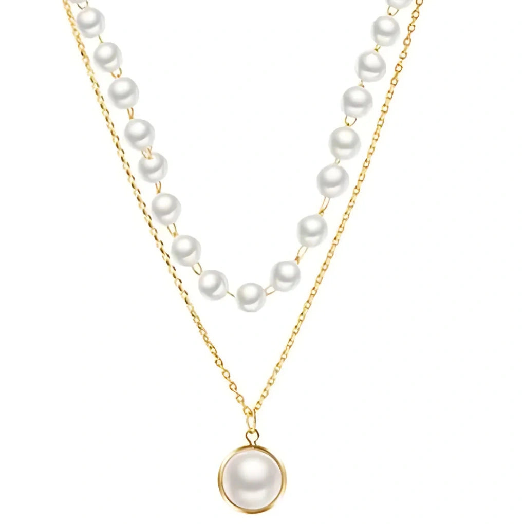 GOLDEN PEARL ELEGANCE NECKLACE