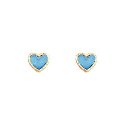 AZURE HEART CHARM EARRING