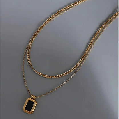 BLACK PEARL GOLDEN NECKLACE