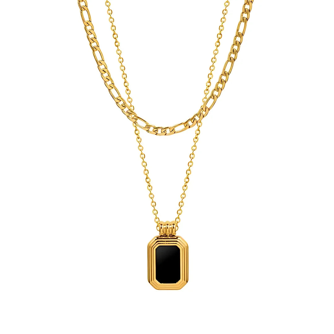 BLACK PEARL GOLDEN NECKLACE